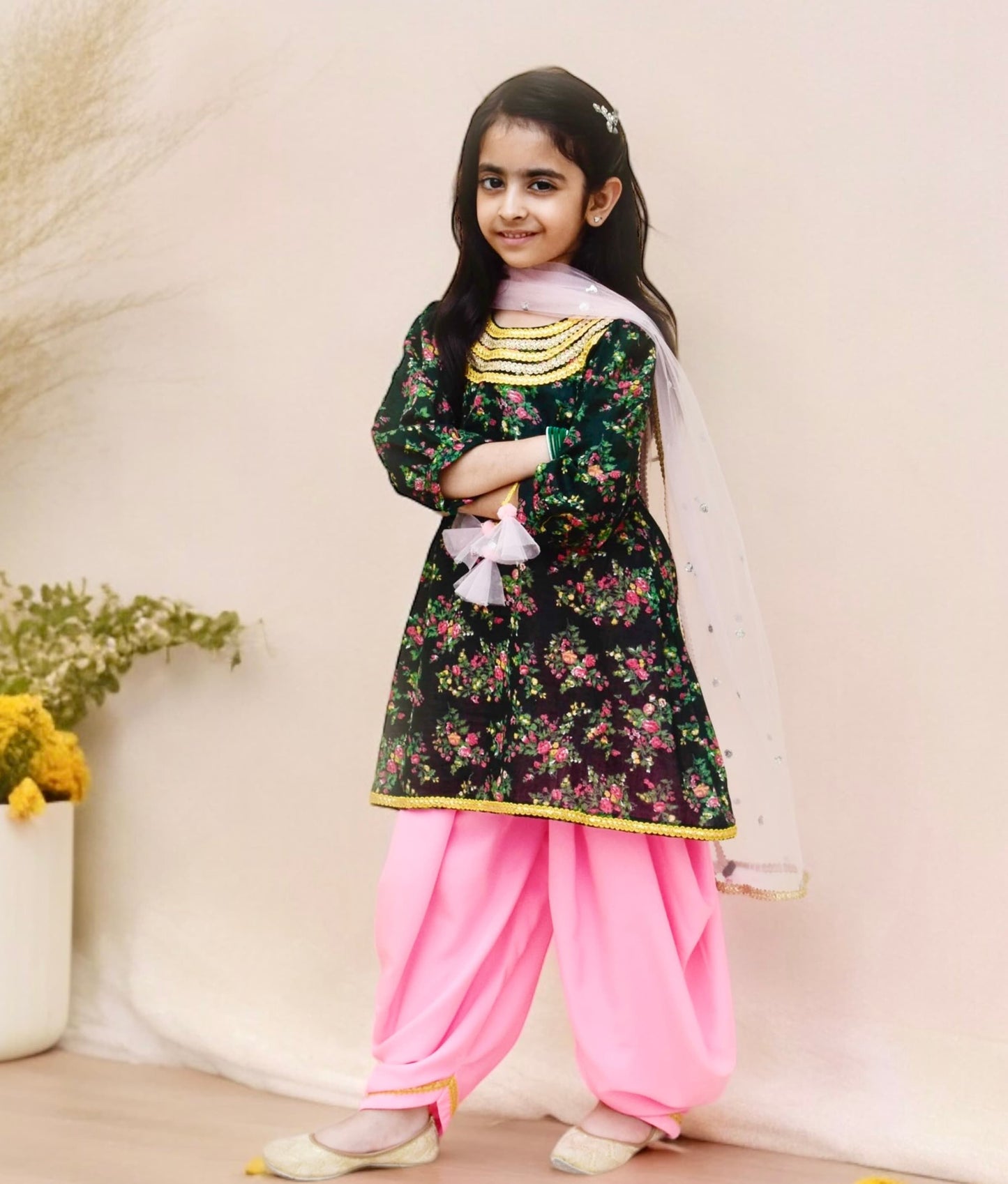 Printed kurti with Salwar