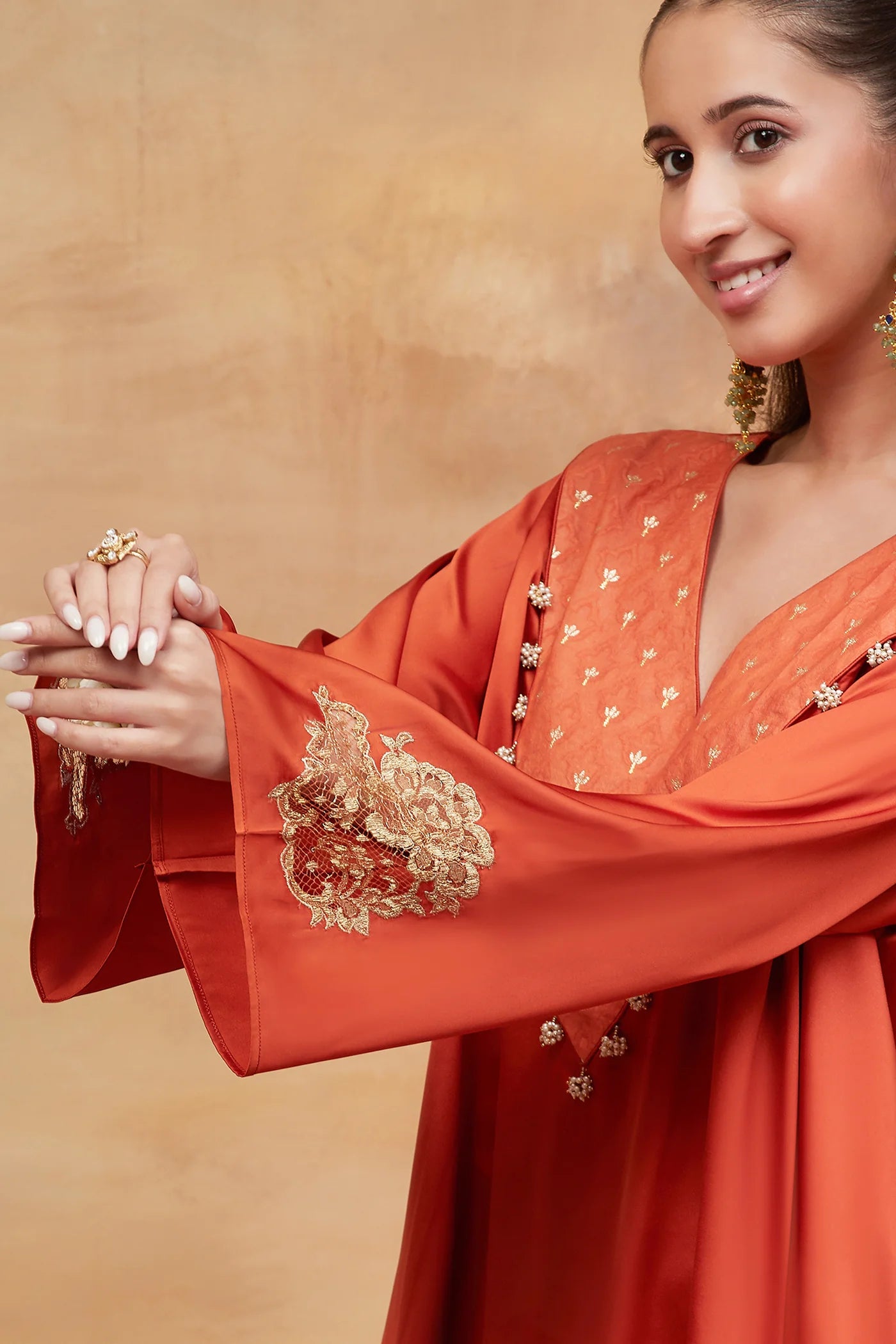 Rajghat Sindoor Banarasi Skirt Set