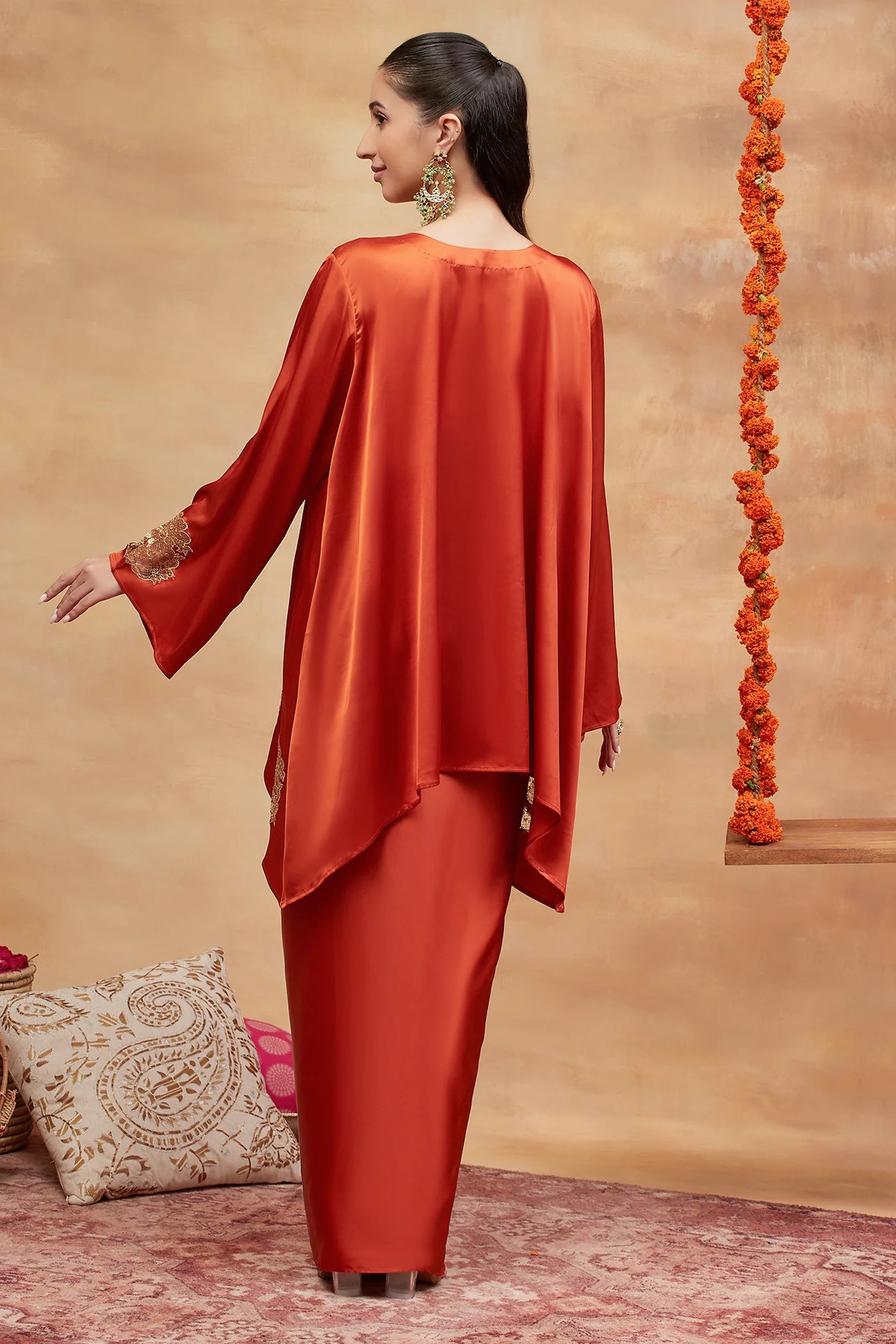 Rajghat Sindoor Banarasi Skirt Set