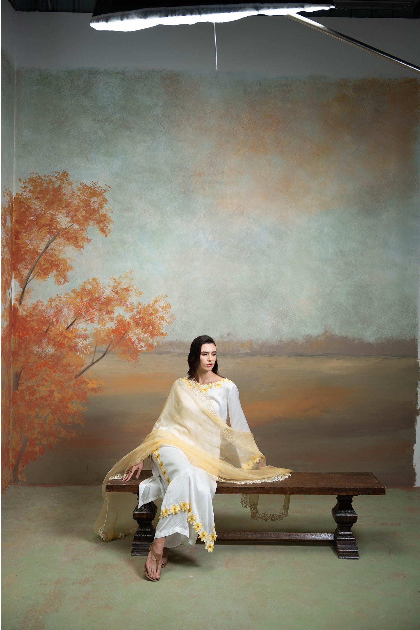 Sunflower Embroidered Kurta Set