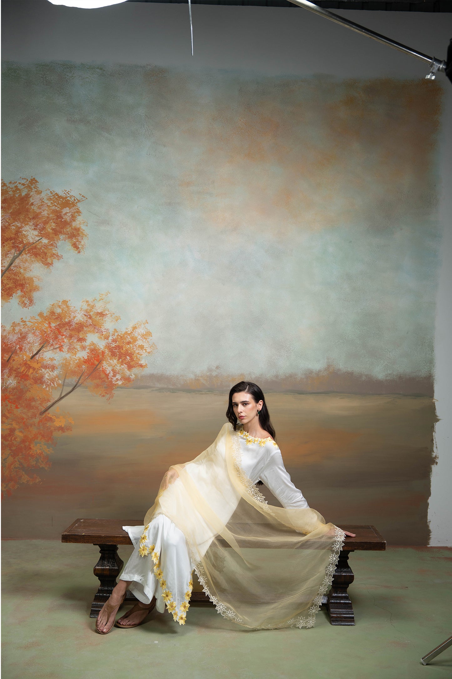 Sunflower Embroidered Kurta Set