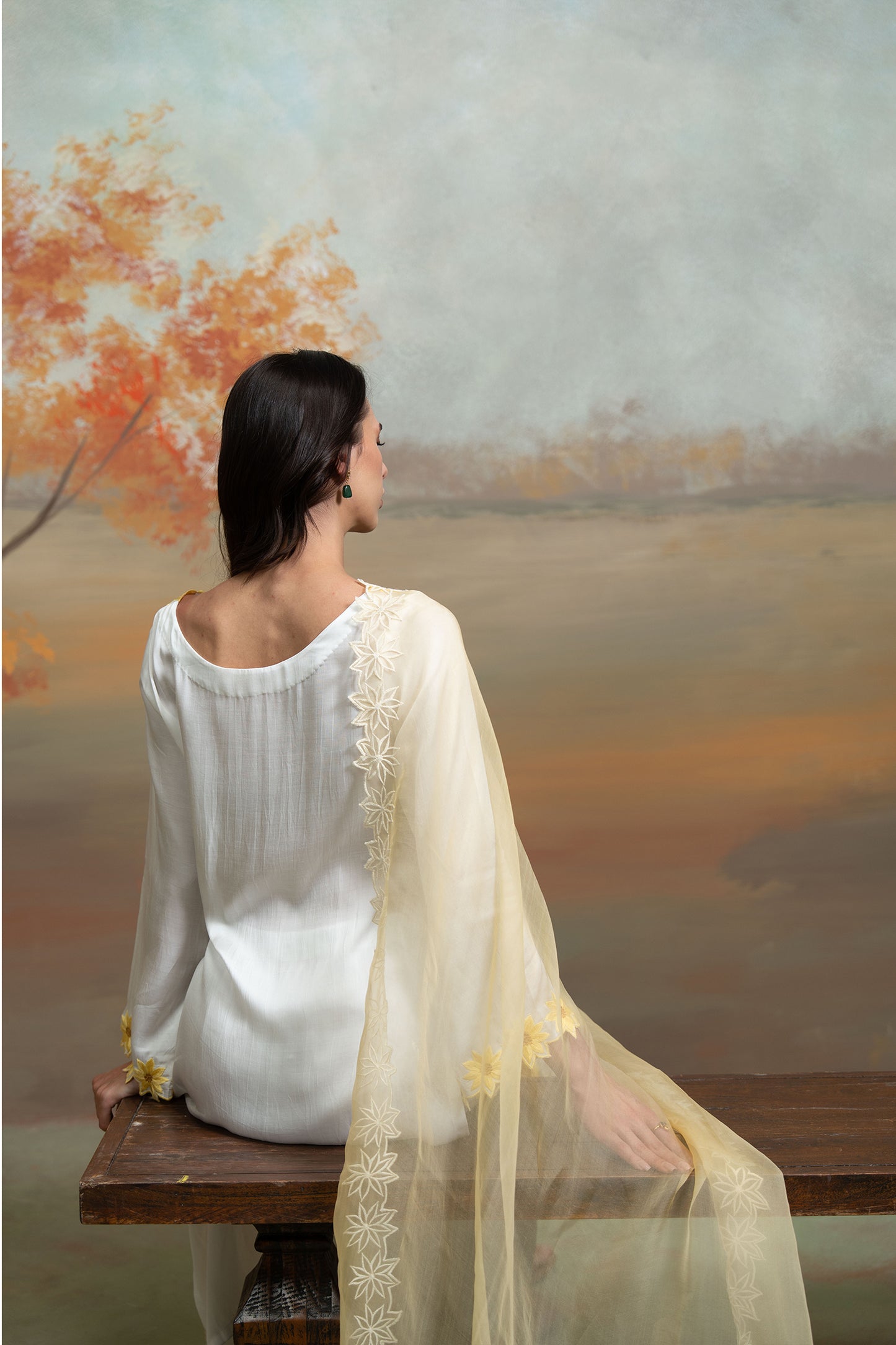 Sunflower Embroidered Kurta Set