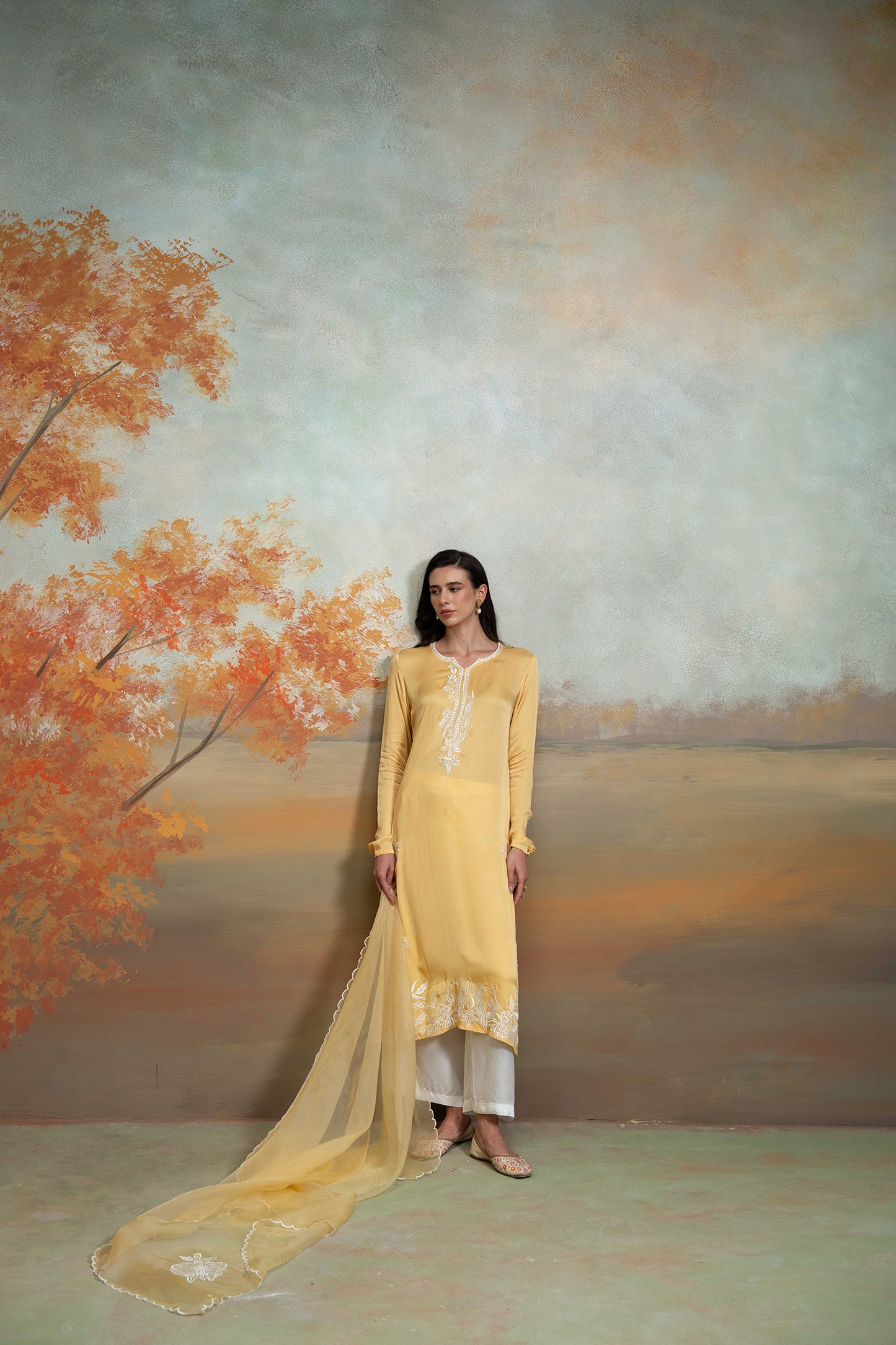Golden Bloom Kurta Set