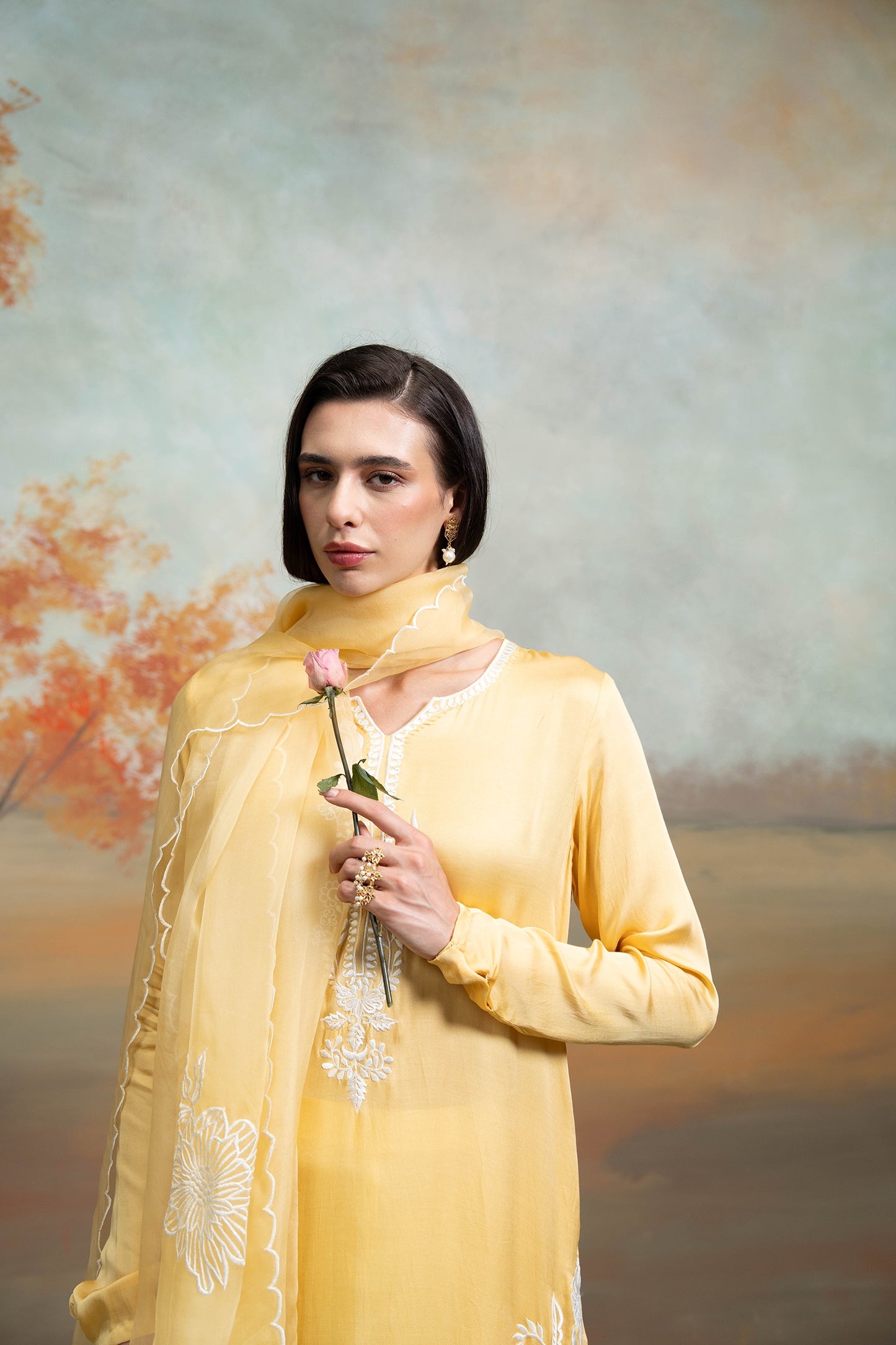 Golden Bloom Kurta Set