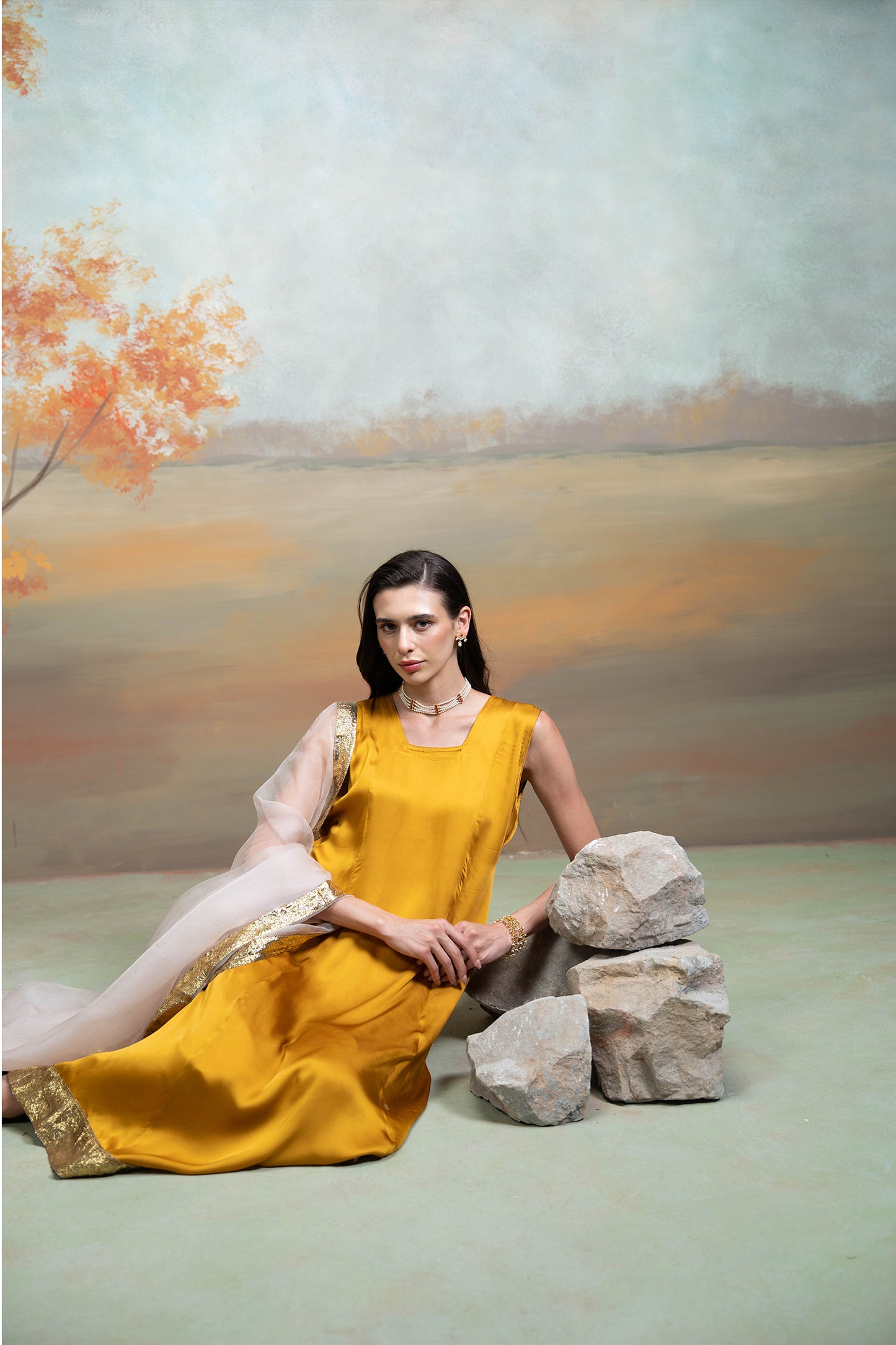 Sunshine Anarkali Set