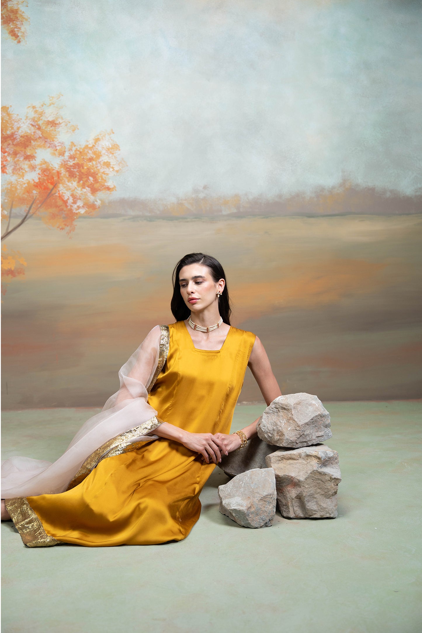 Sunshine Anarkali Set