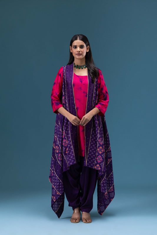 Riwaayat Magenta Drape 3-Piece Set