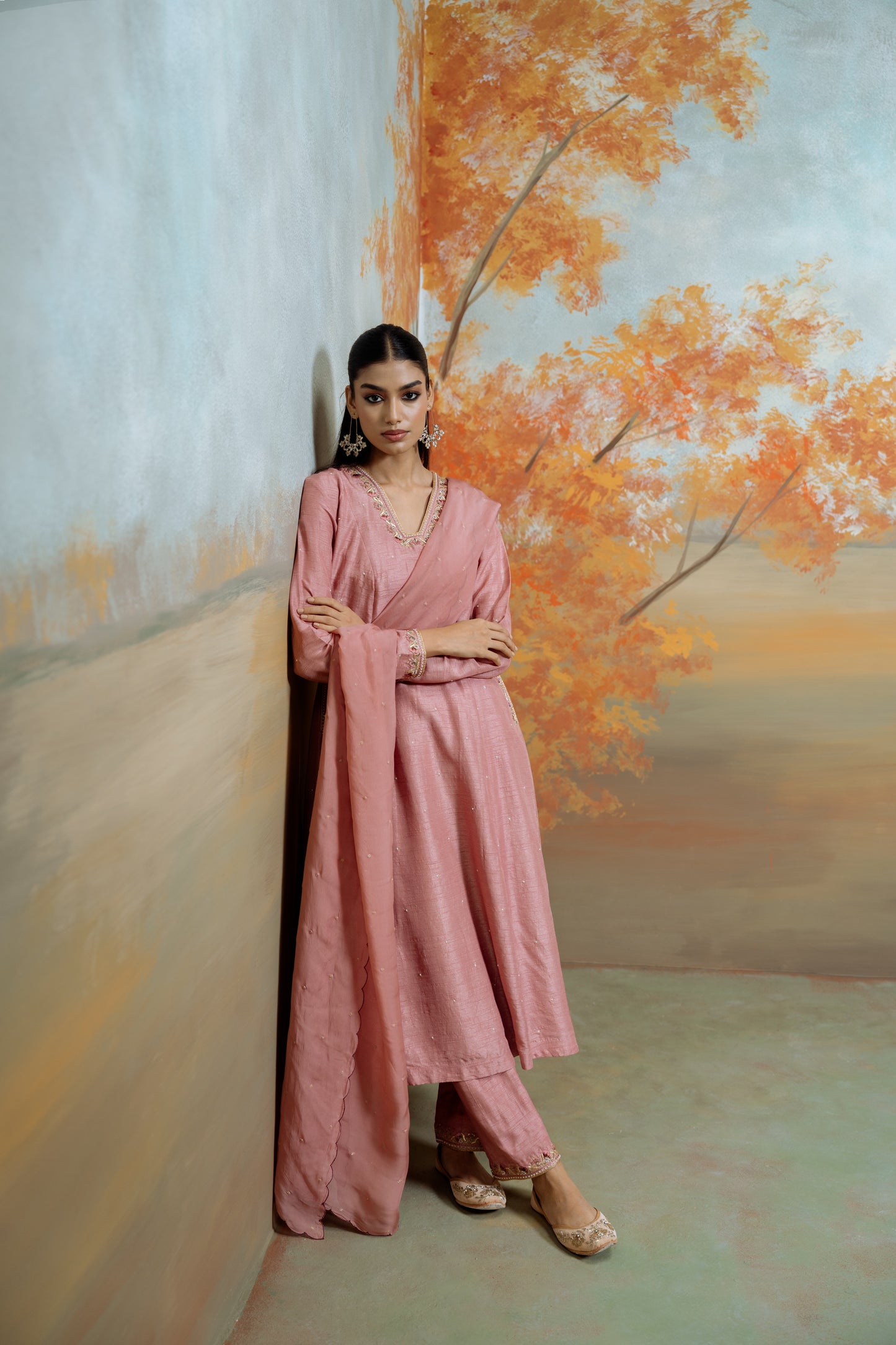 Rose Zardozi Anarkali Set