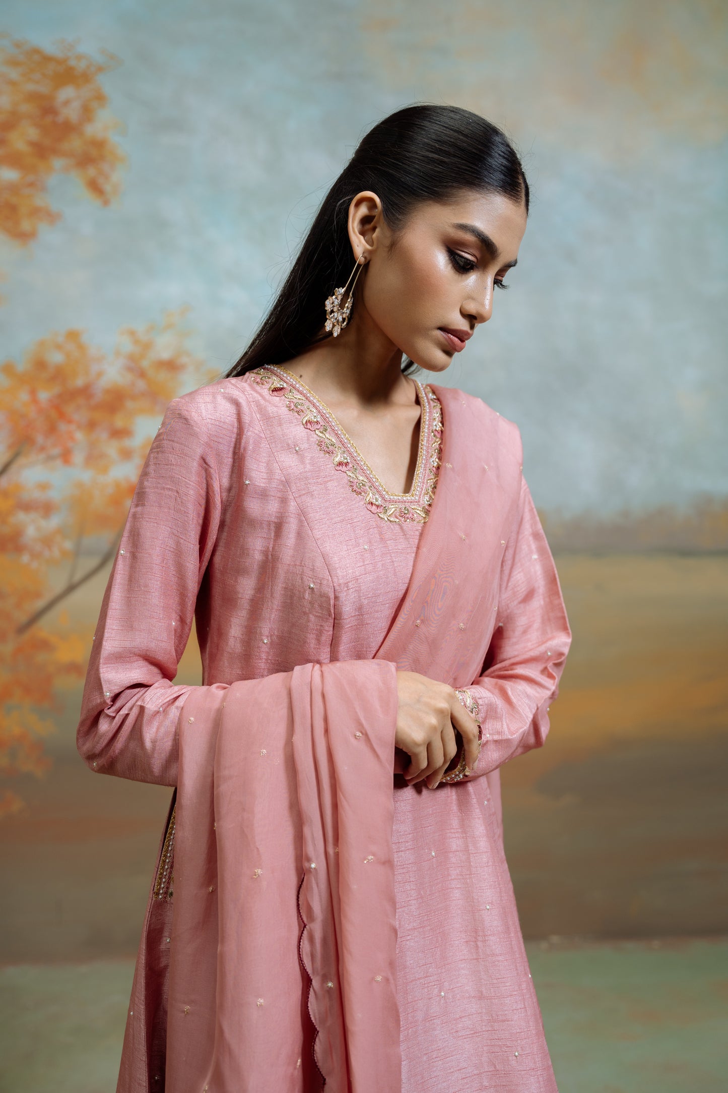 Rose Zardozi Anarkali Set