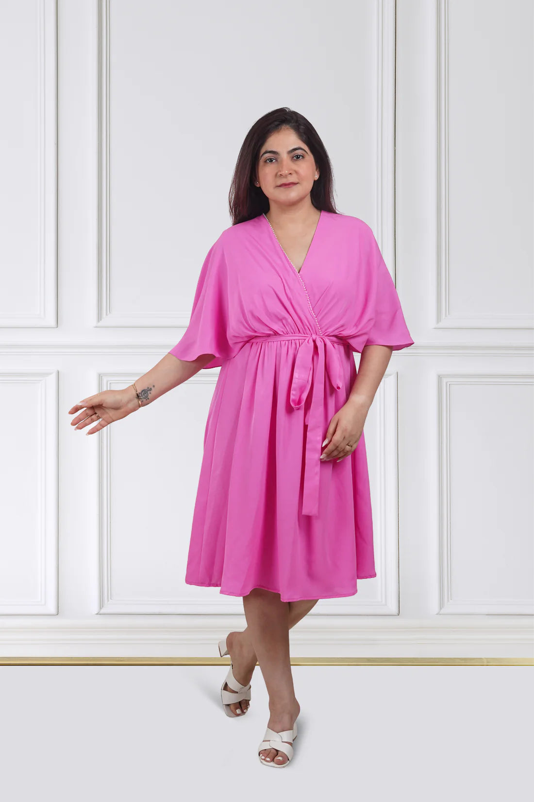 Rose Kimono Wrap Dress
