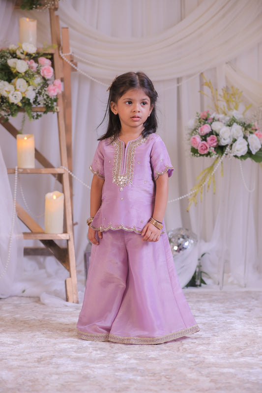 Shimmer Pearl Embroidered Palazzo set