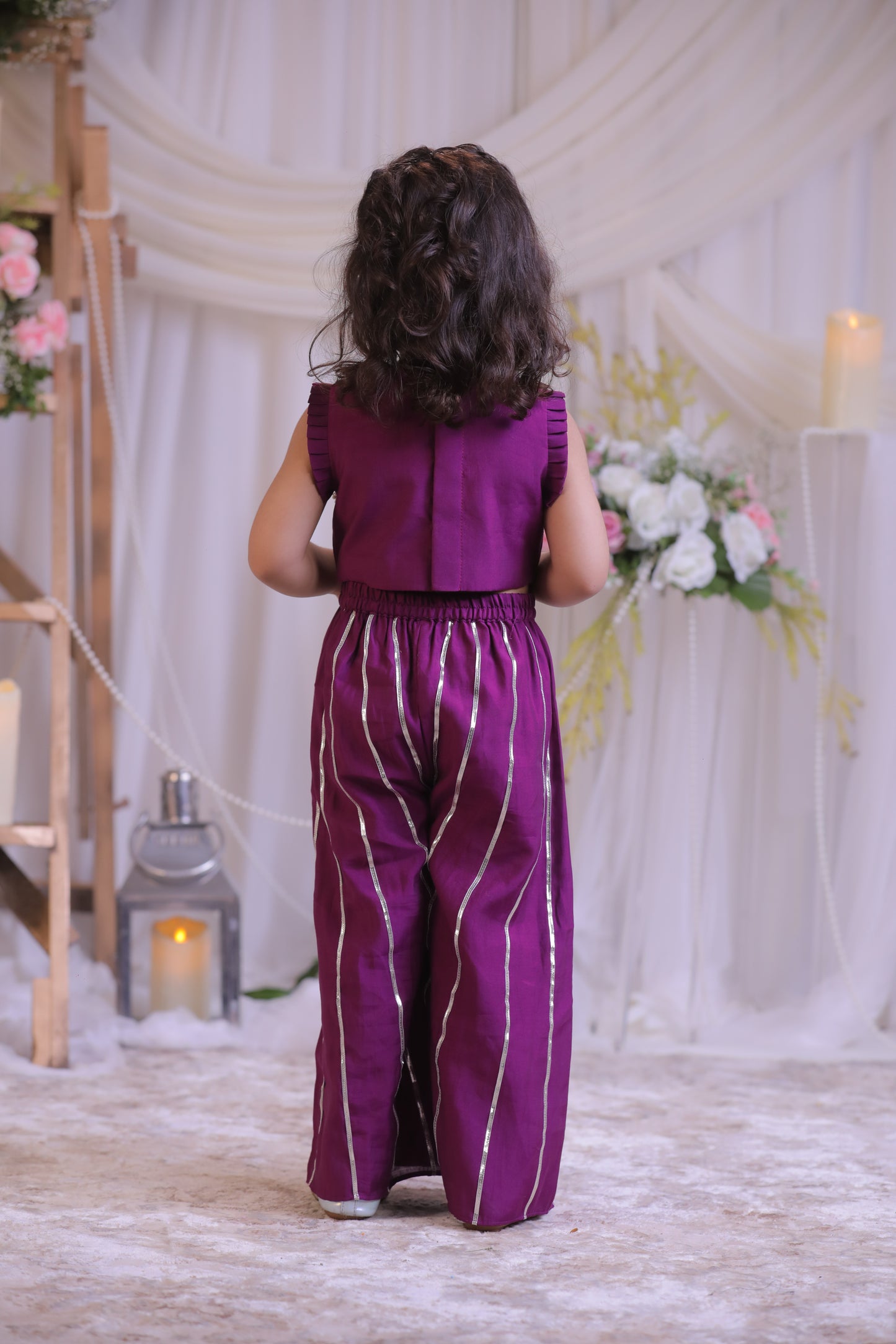 Pearl and Kutdana Embroidered Palazzo