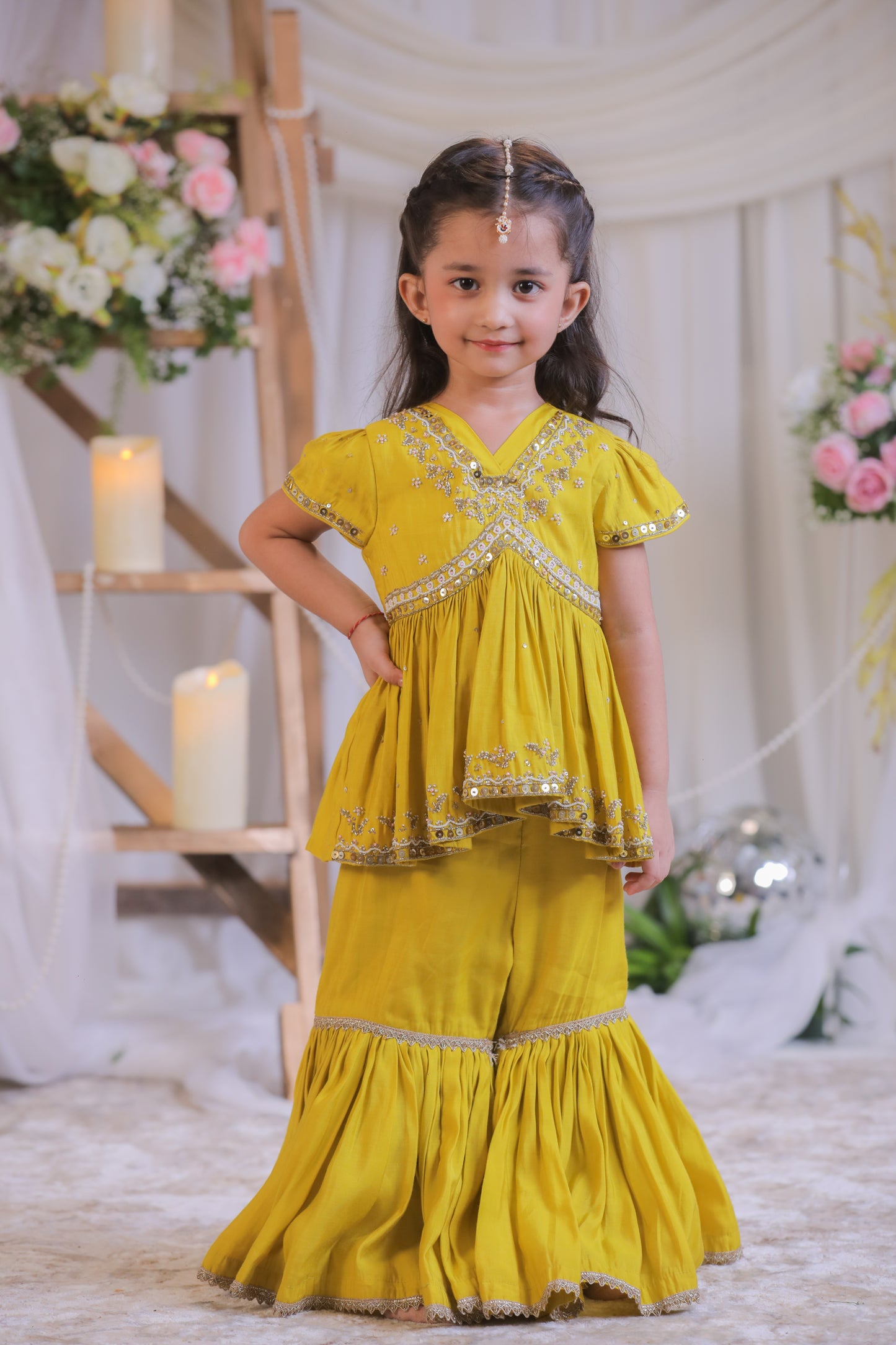 Hand Sequinced Embroidered Sharara