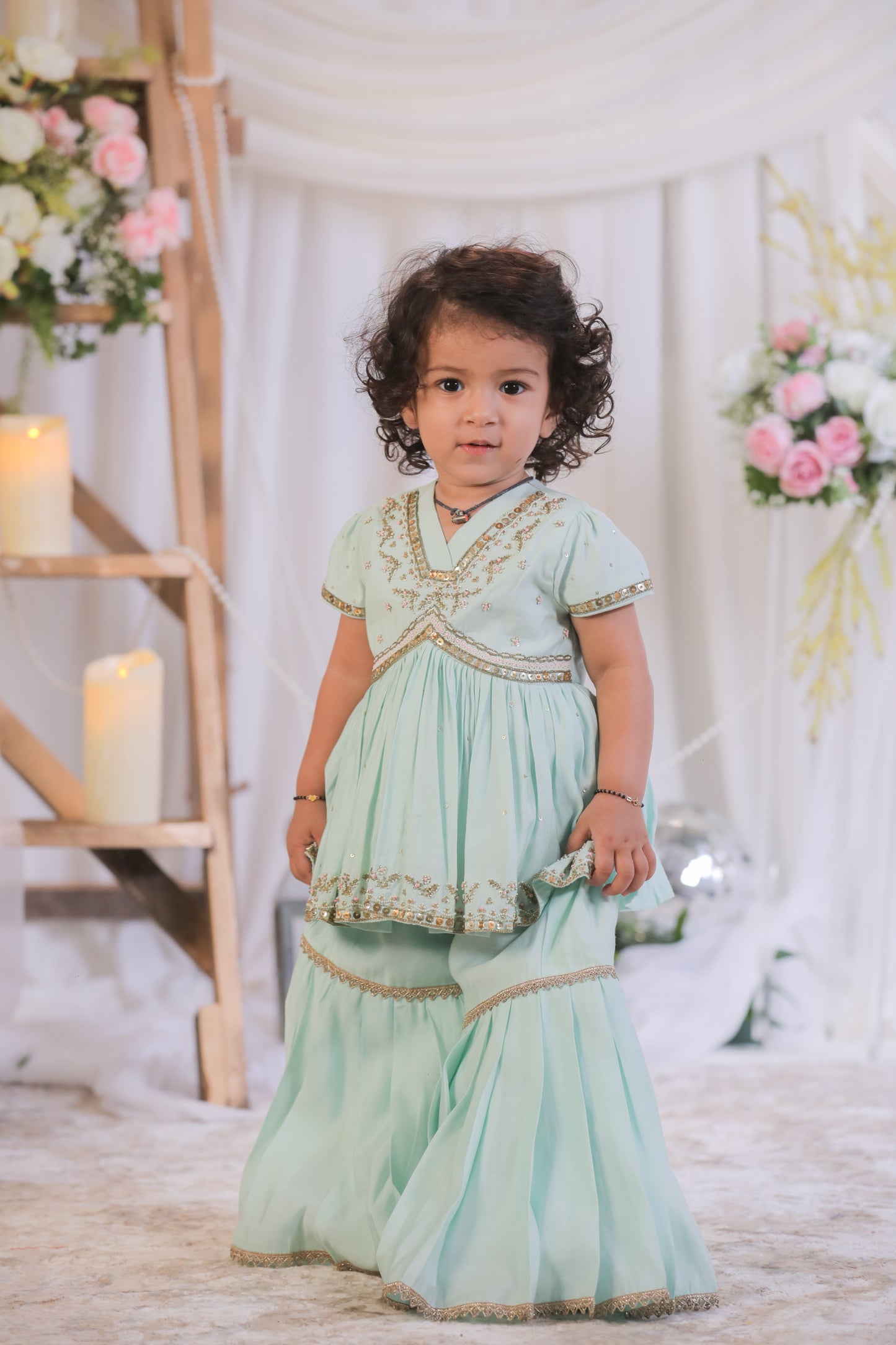 Hand Sequinced Embroidered Sharara