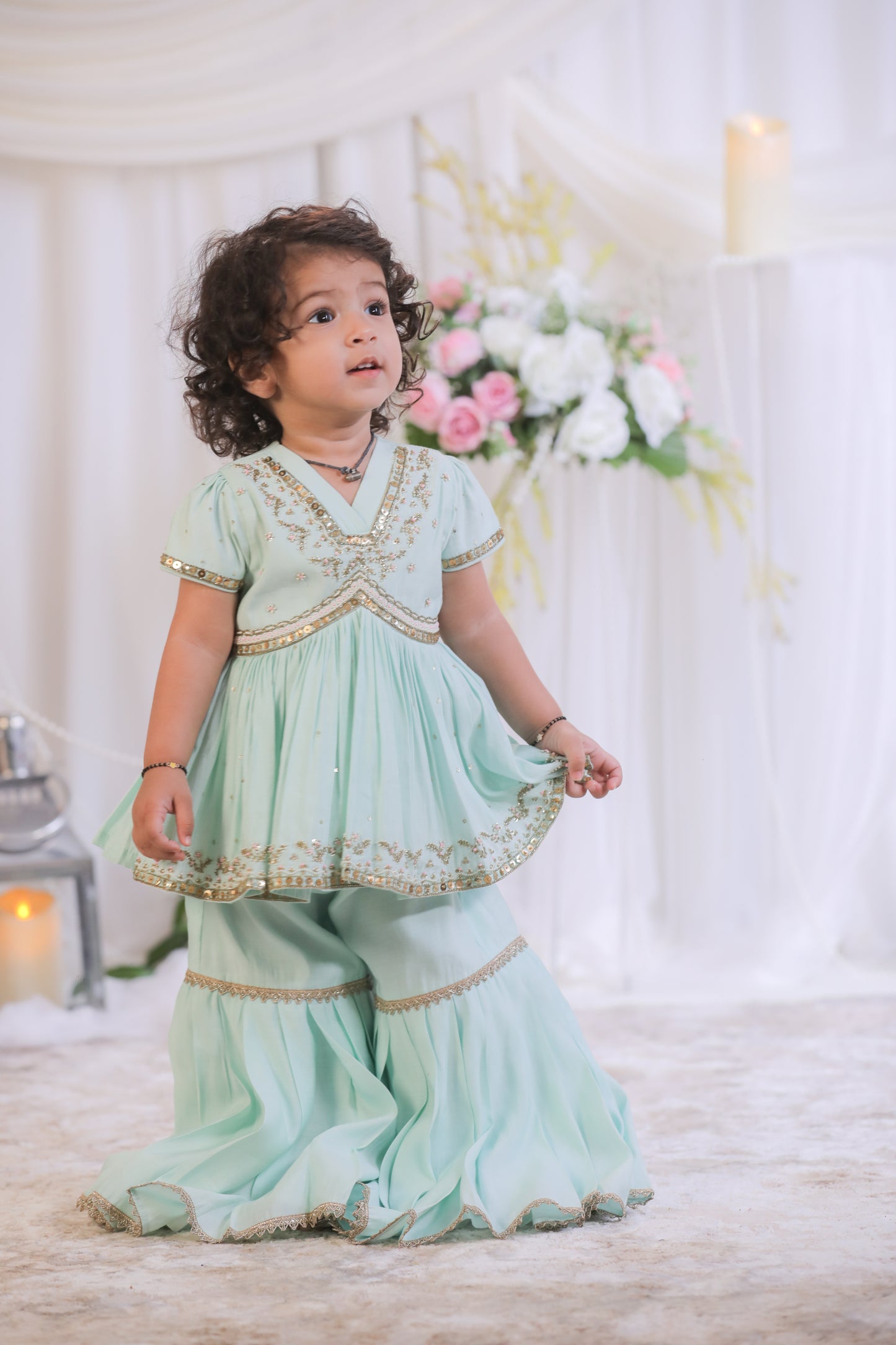 Hand Sequinced Embroidered Sharara