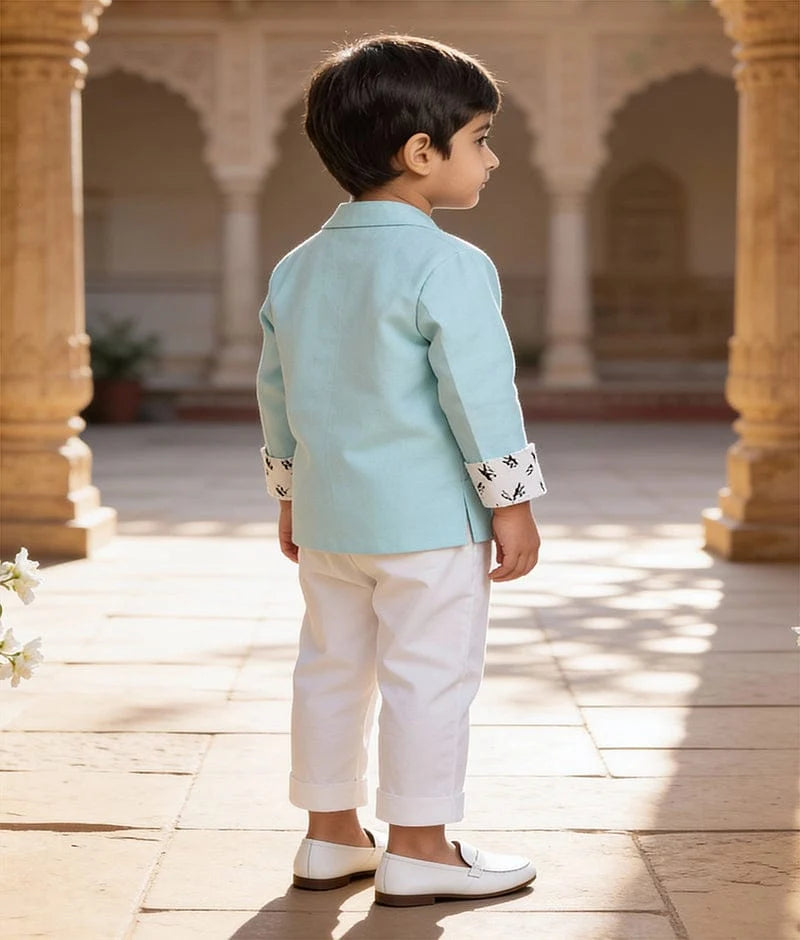 Sea Green Coat Set