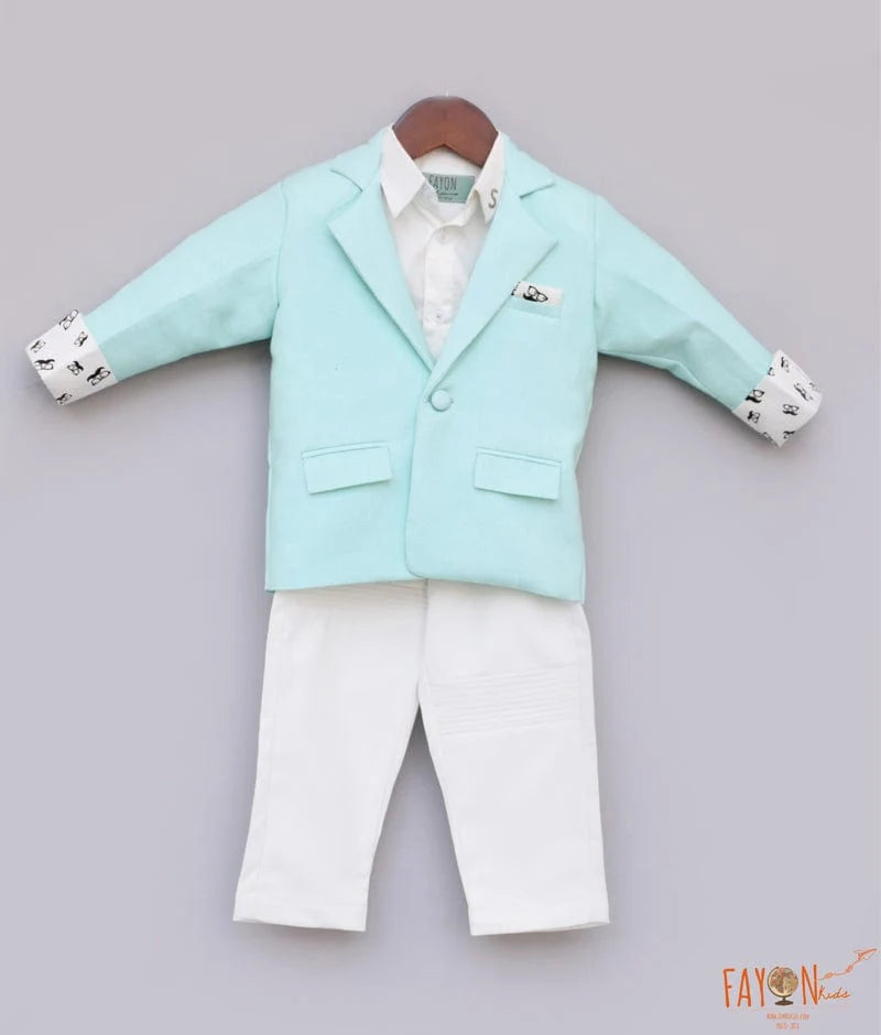 Sea Green Coat Set