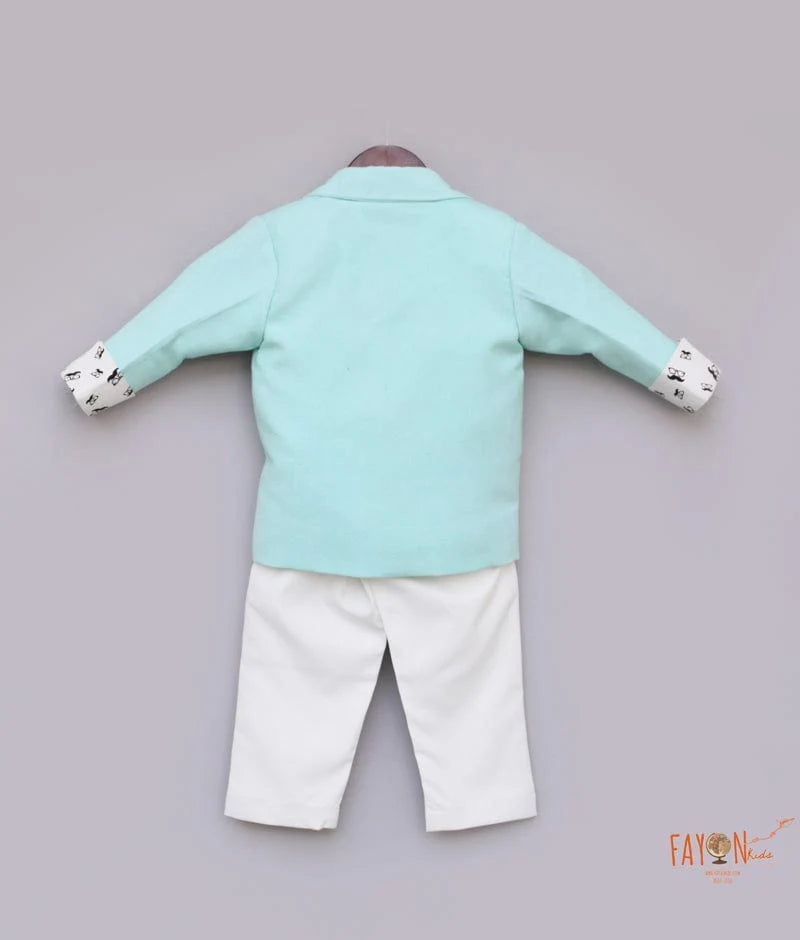 Sea Green Coat Set