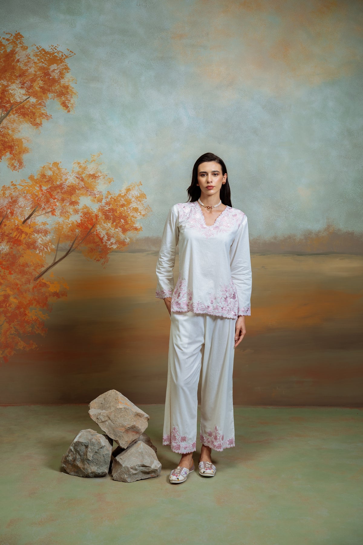 Short Kurta Paired With Pants