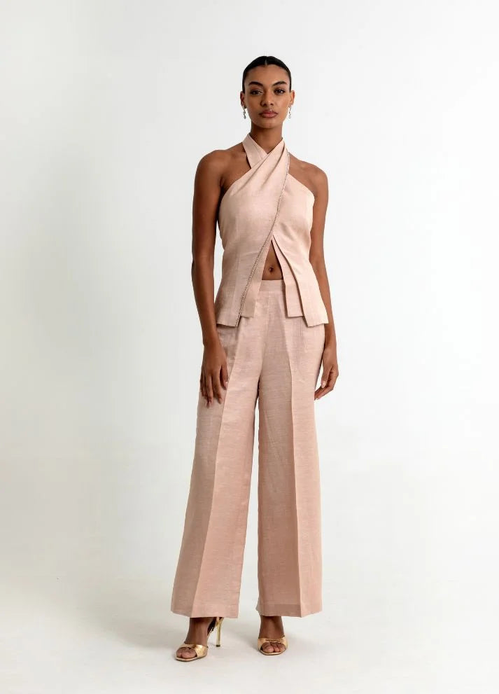 Skye Co-ord Set in Peach Dust