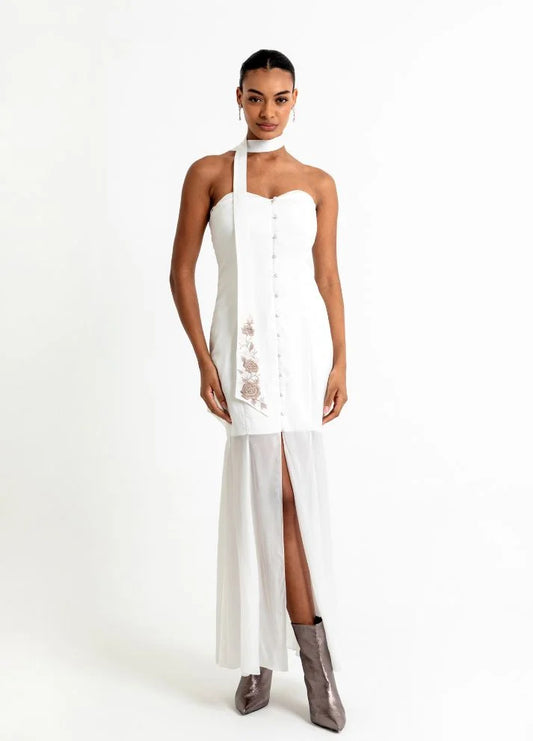 Strapless Sweetheart Shirt Dress