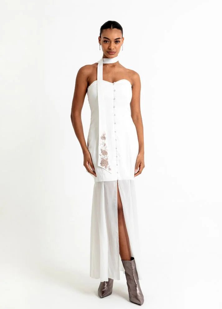 Strapless Sweetheart Shirt Dress