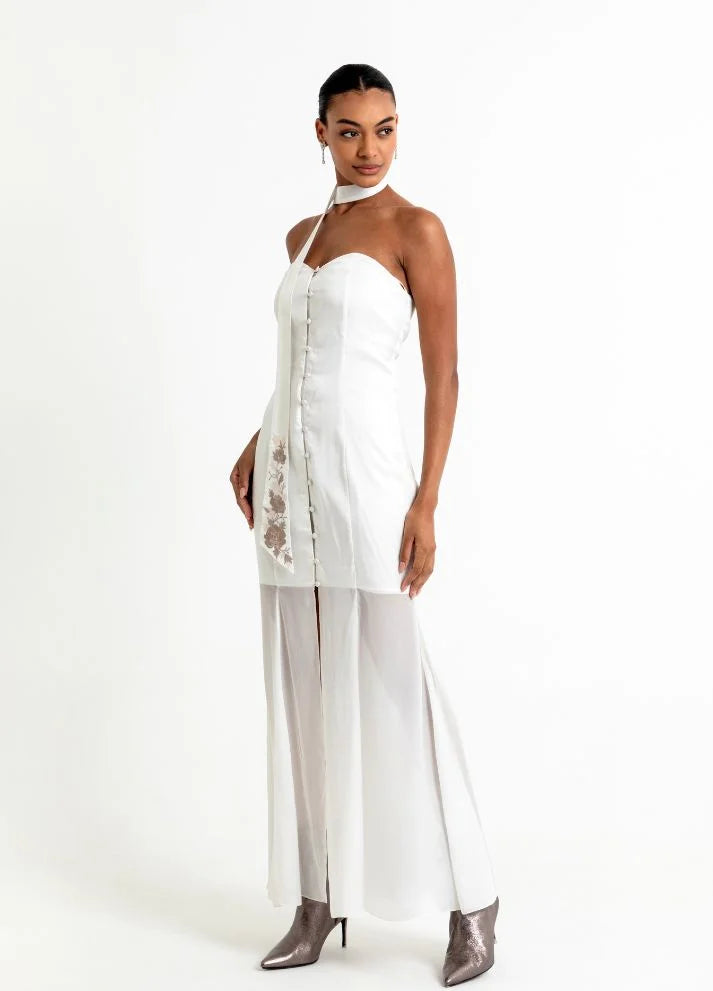 Strapless Sweetheart Shirt Dress