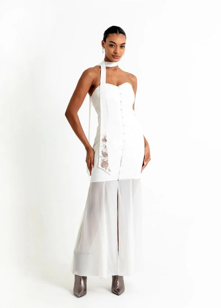Strapless Sweetheart Shirt Dress