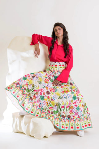 Printed Lehenga With Shirt