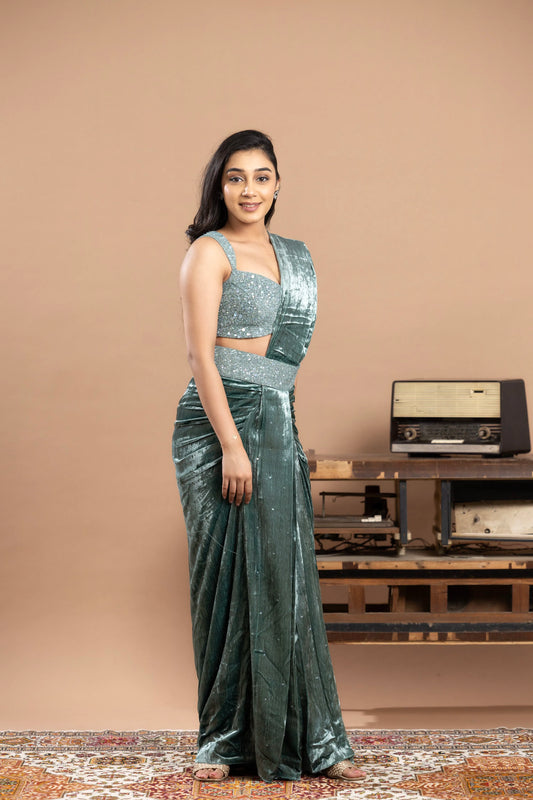 Velvet Saree