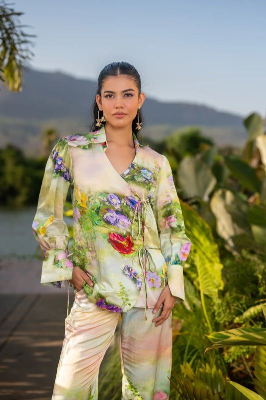 Verdalya Top with Bubble Sleeves