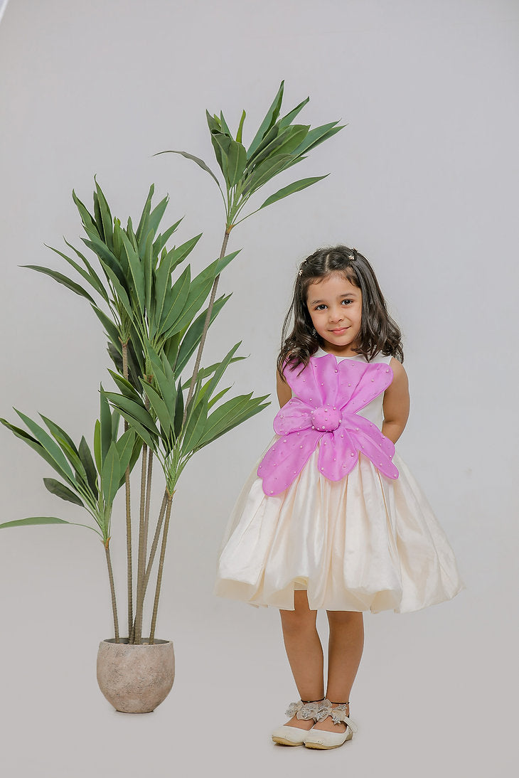 White Lilac Petal Dress