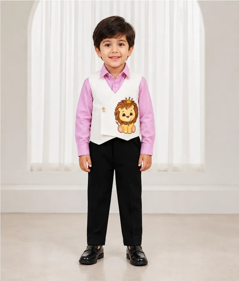 White Waistcoat Set