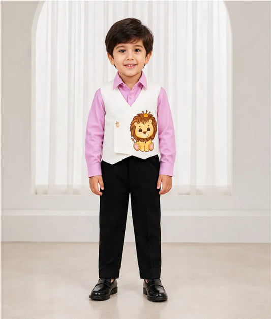 White Waistcoat Set