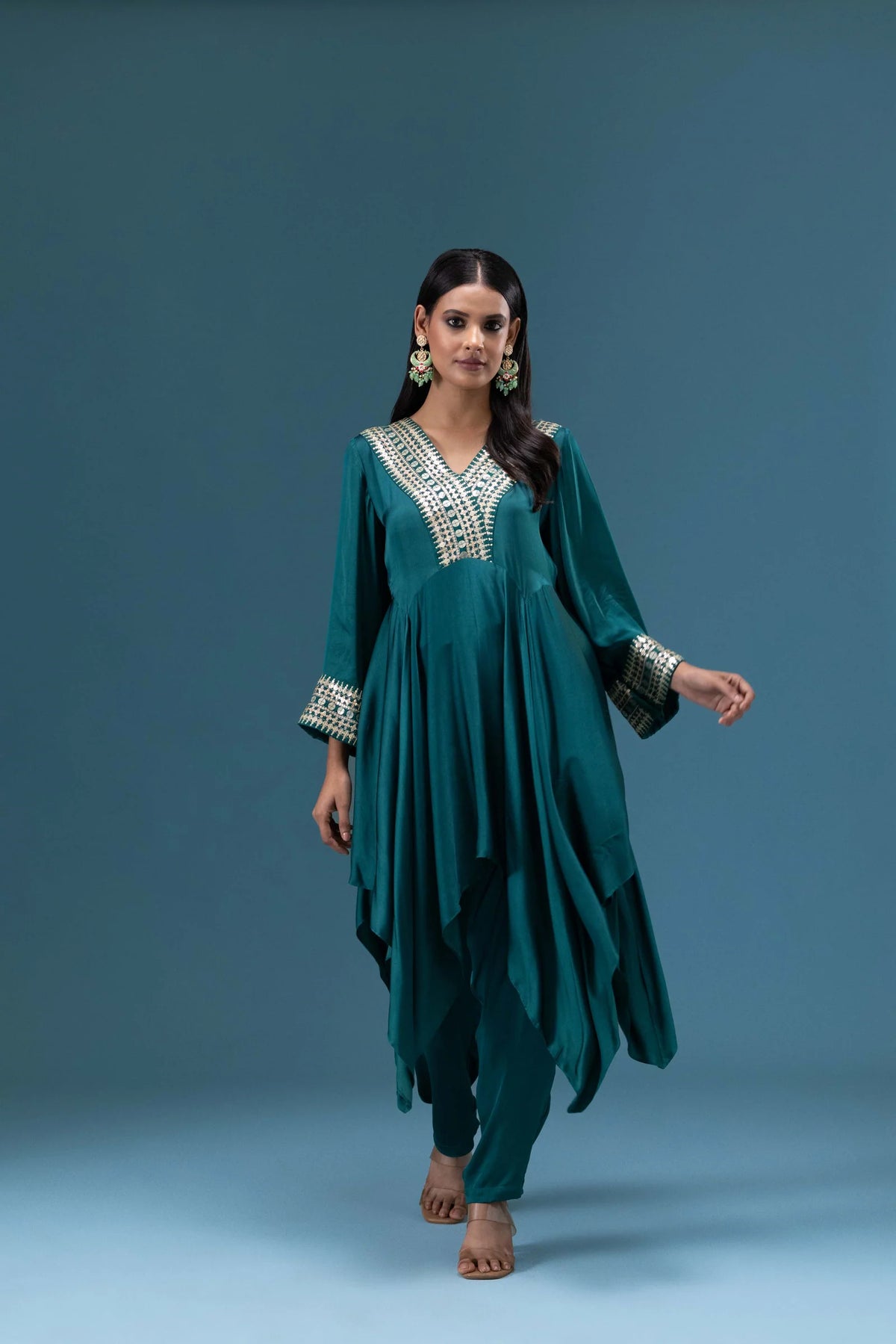 Zaria Emerald Drape Co-ord Set