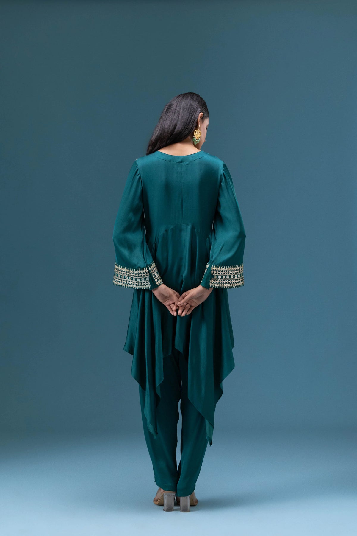 Zaria Emerald Drape Co-ord Set