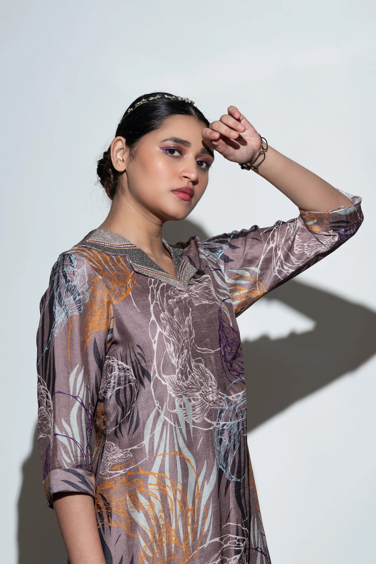 Printed Lapel Collar Co-ord Set