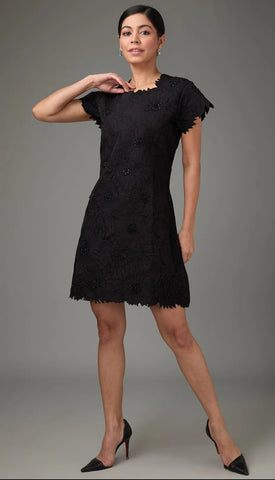 Black Embroidered Dress