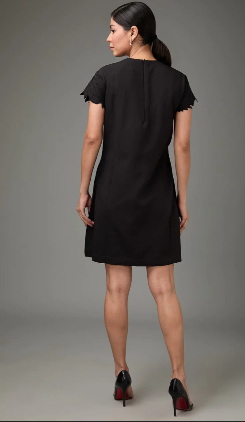 Black Embroidered Dress