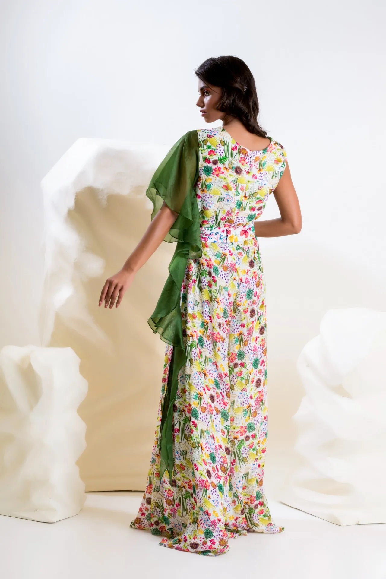 Printed Ruffle Jumpsuit