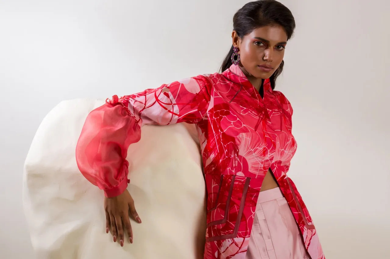 Printed Shirt With Tulip Pants