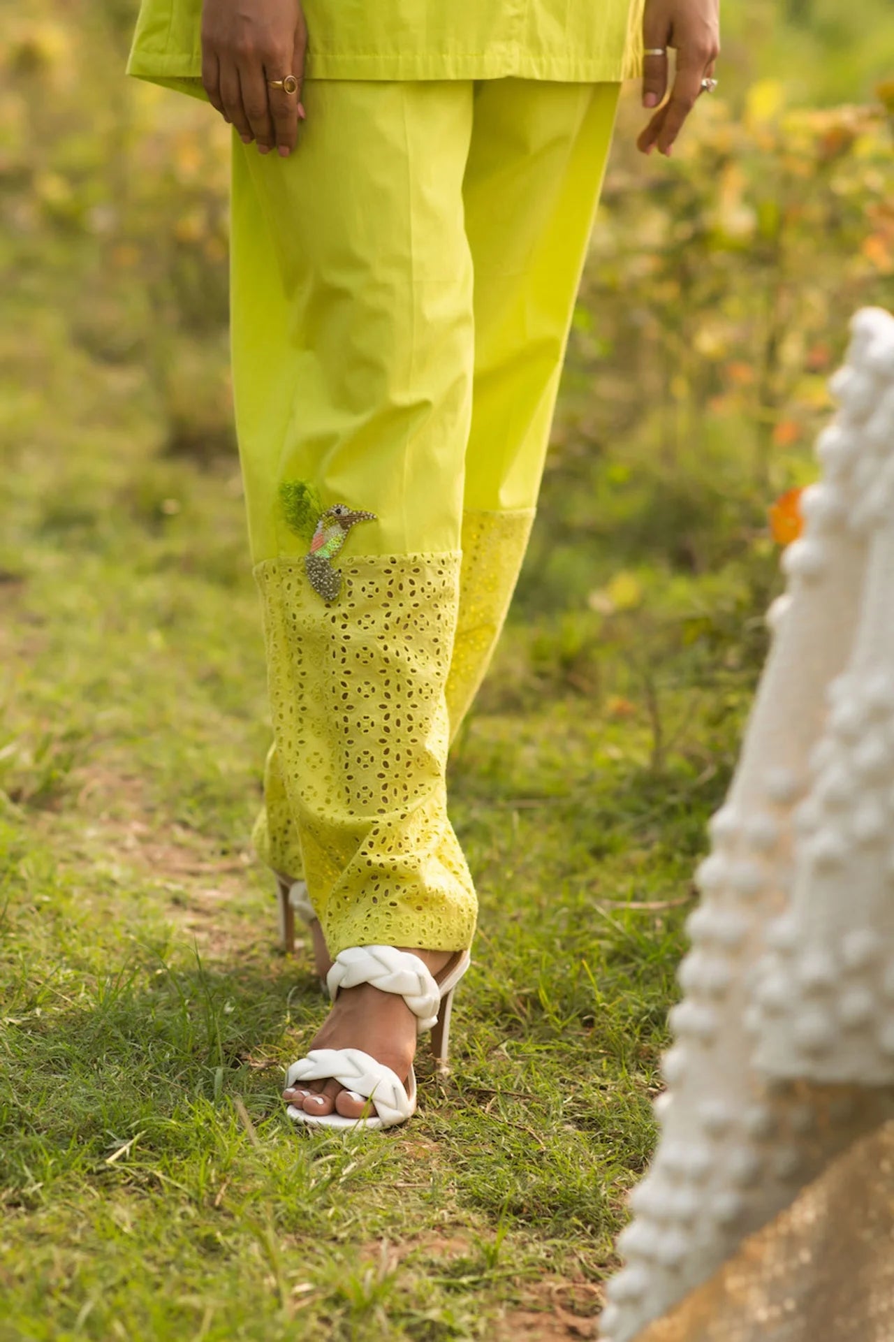Lime Green Hakoba Co-ord Set