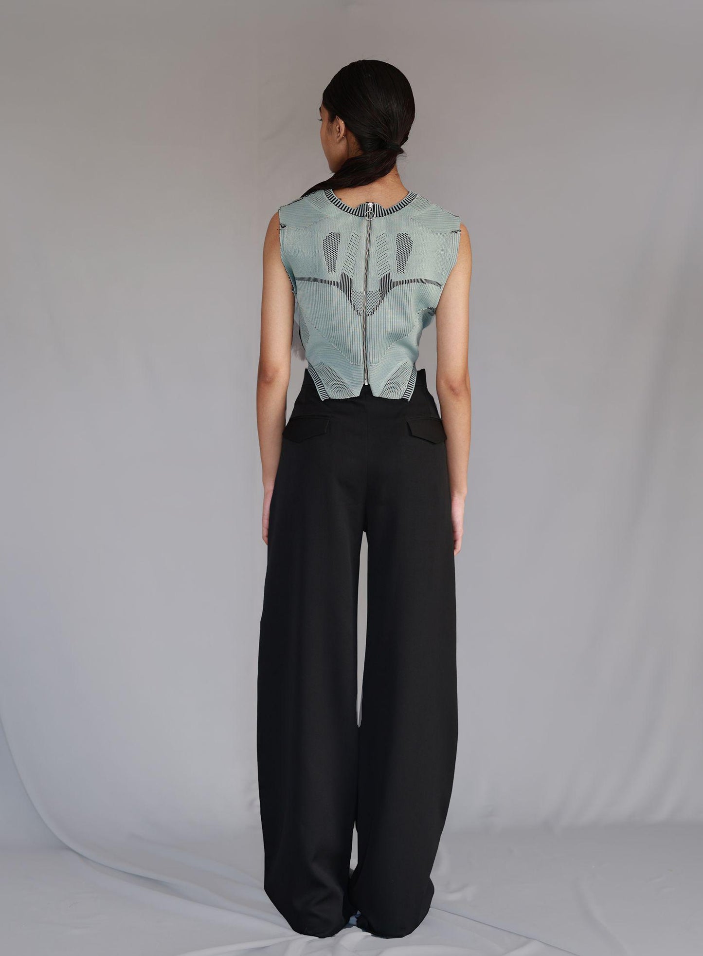Lime pleated pants