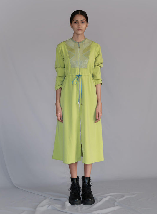 Knitted Panel Long Dress