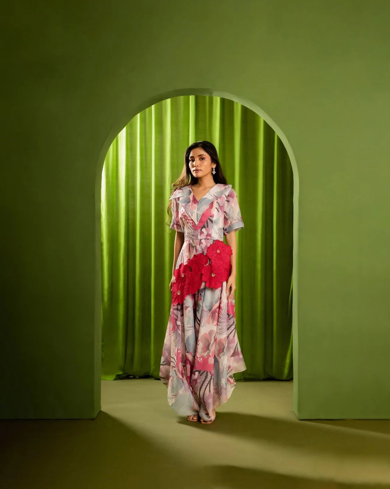 Printed Embroidered Jumpsuit
