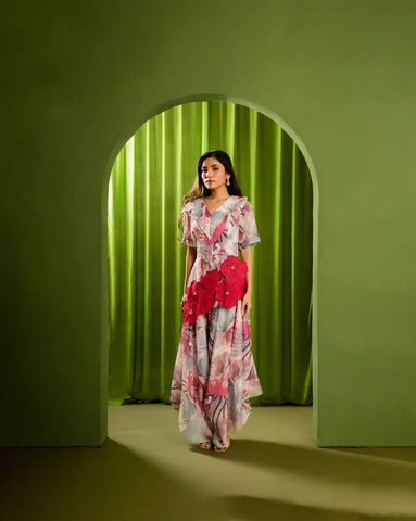 Printed Embroidered Jumpsuit