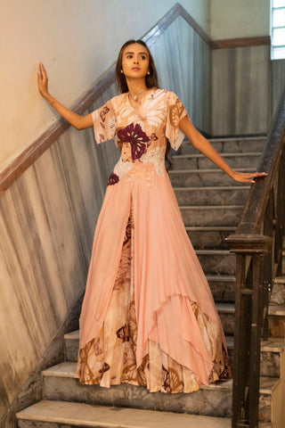 Butterfly Printed Gown