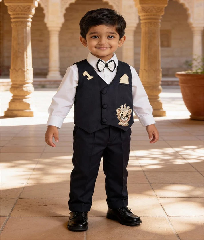 Classic Charm: Blue Waistcoat Set