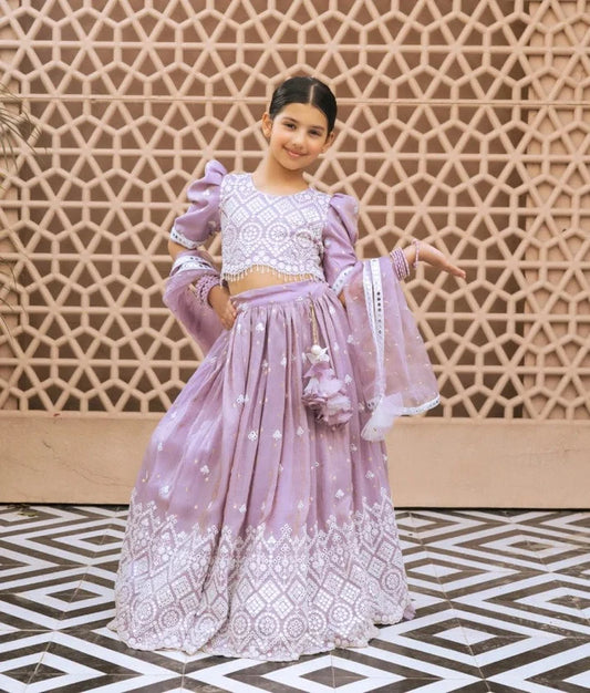 Lilac Bloom Lehenga Set