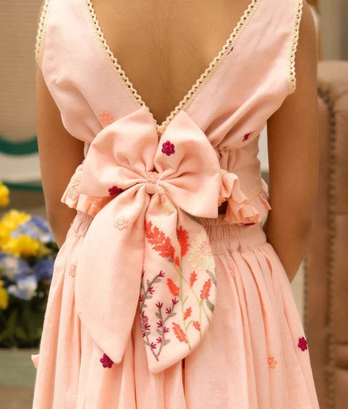 Peach Blush Cotton Mul Set